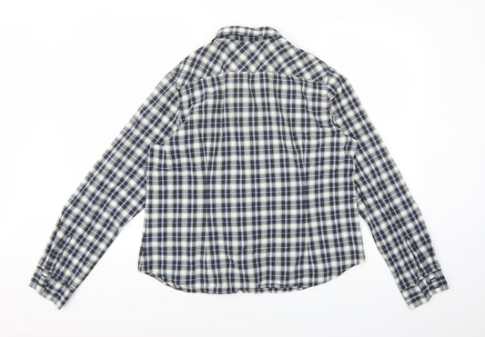 Preworn Womens Blue Check Basic Button-Up Size XL