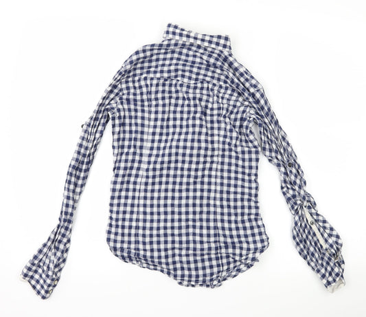 Womens UK Size XS Gap Blue Basic Button-Up