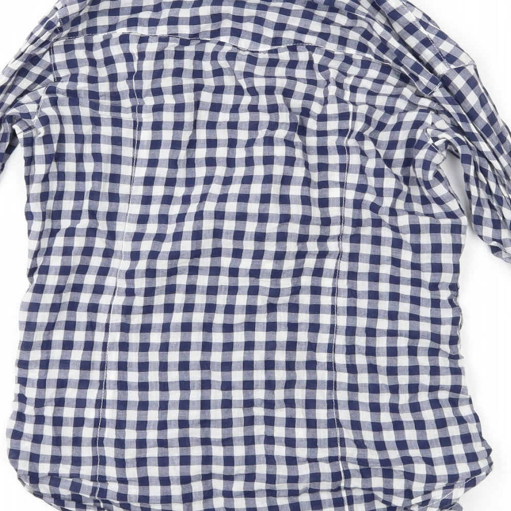 Womens UK Size XS Gap Blue Basic Button-Up