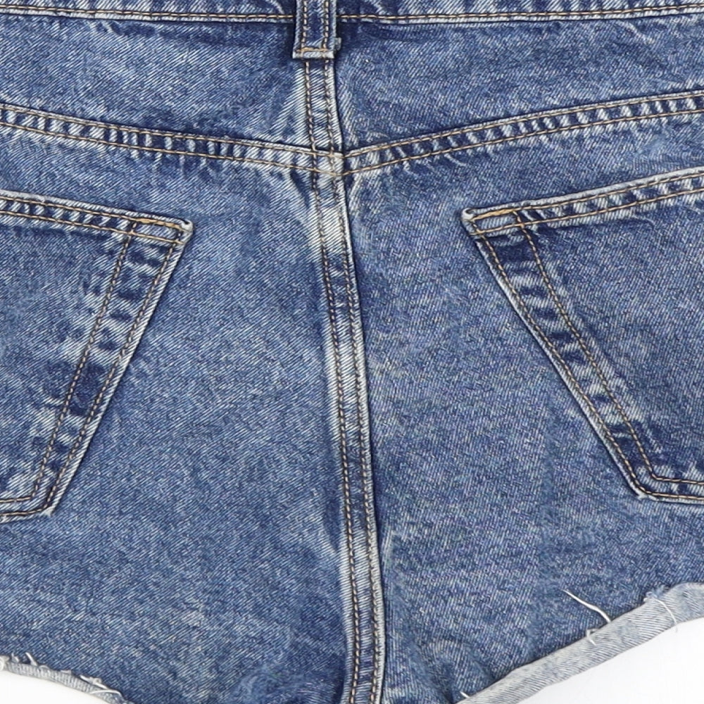 H&M Womens Blue Hot Pants Shorts Size 8