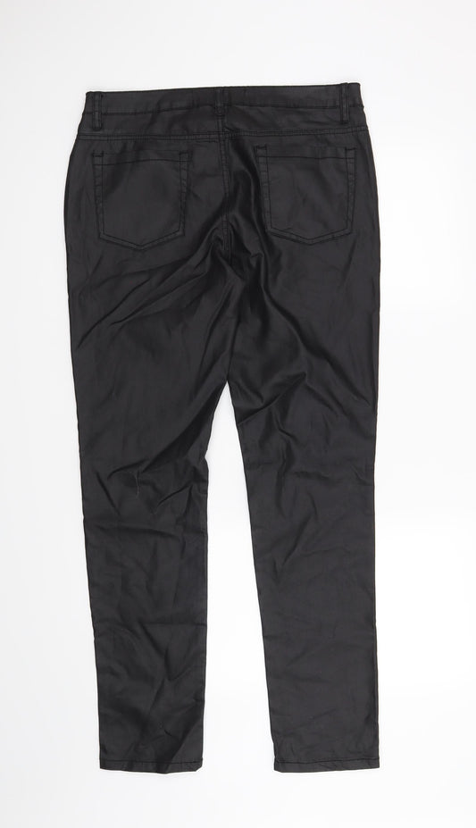 24/7 Authentic Denim Womens Black Skinny Jeans Size 12 L29 in