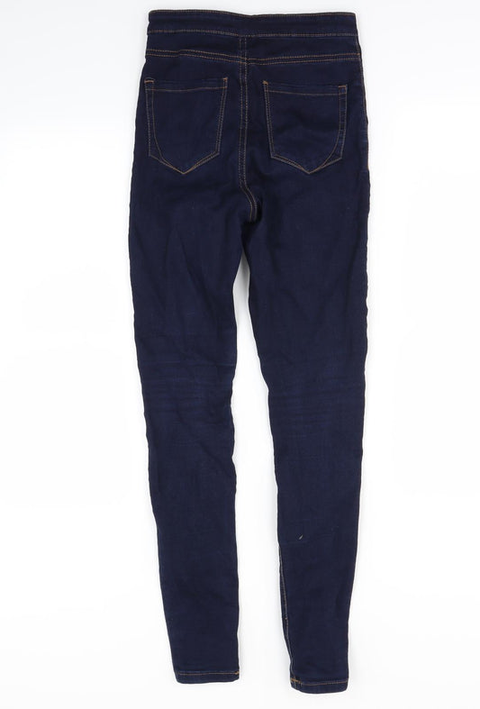 DENIM&co Womens Blue Skinny Jeans Size 8 L28 in