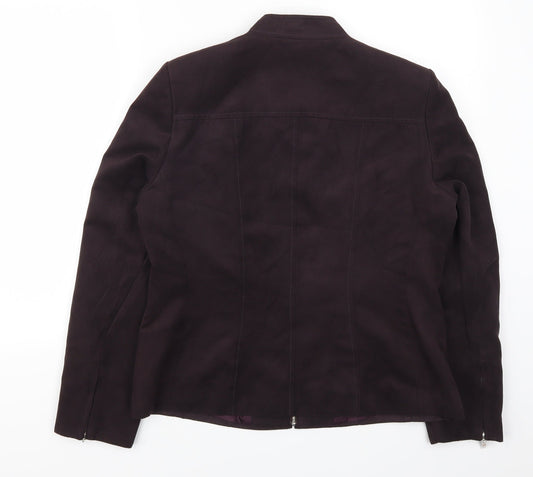 J Taylor Womens Purple Jacket Size 14