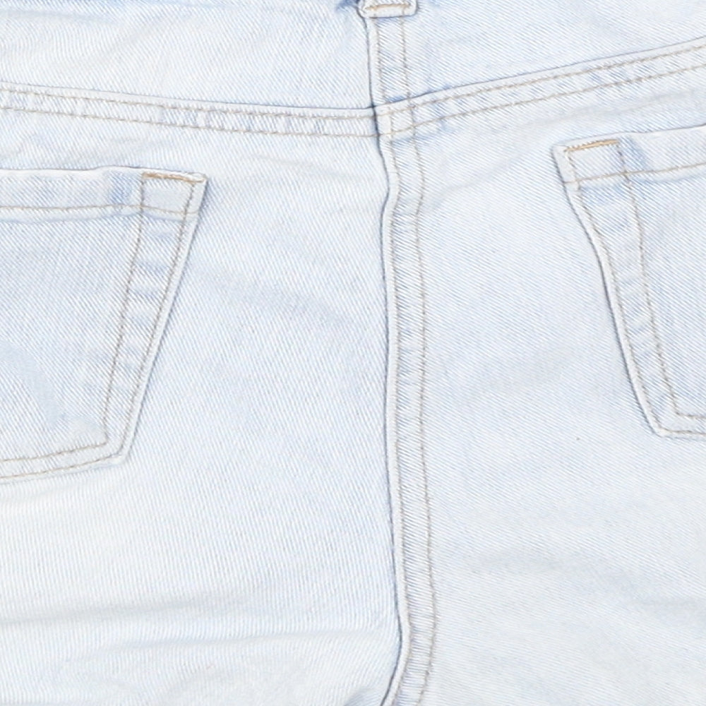 Papaya Womens Blue Denim Hot Pants Shorts Size 8