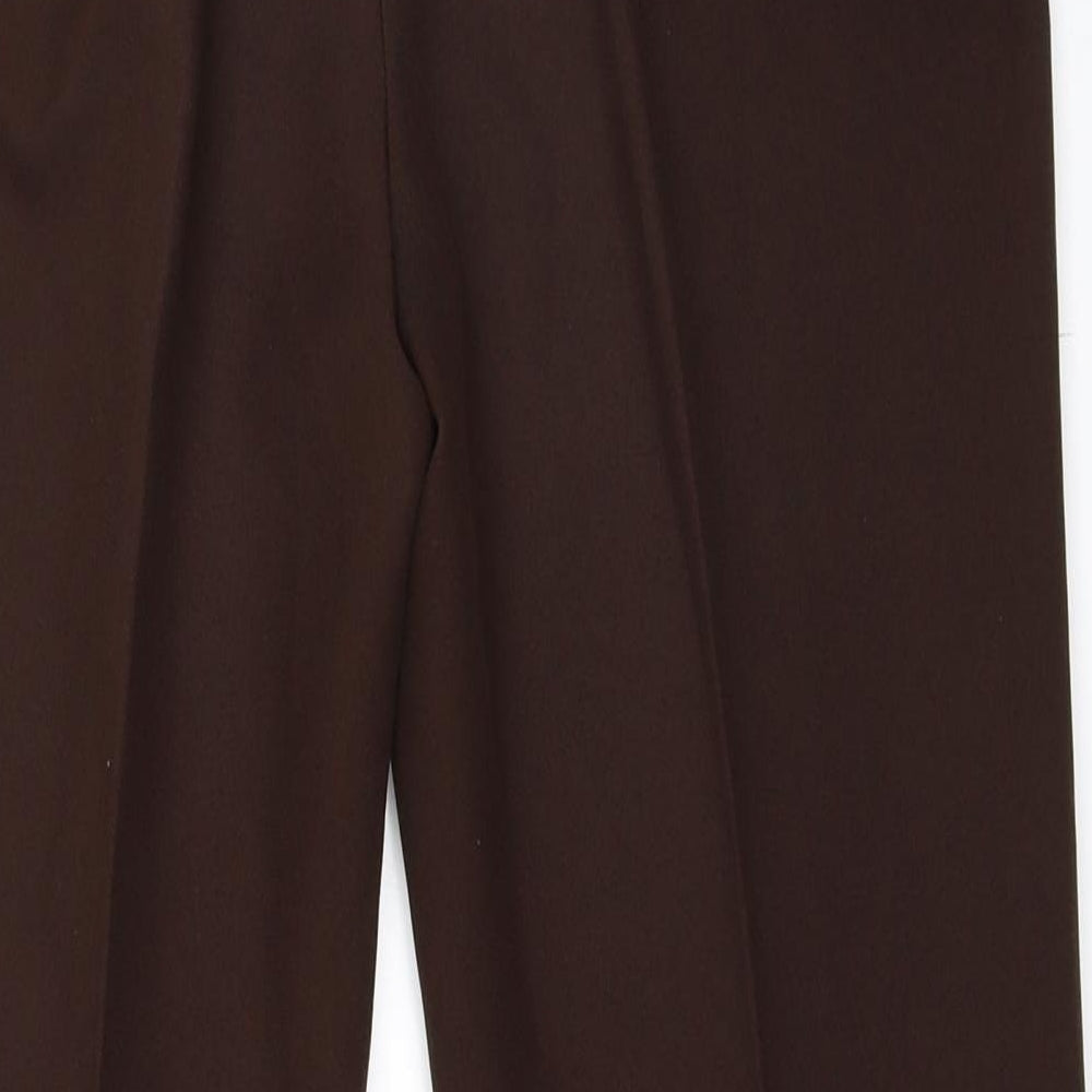 Womens UK Size 38 Preworn Regular Fit Brown Trousers