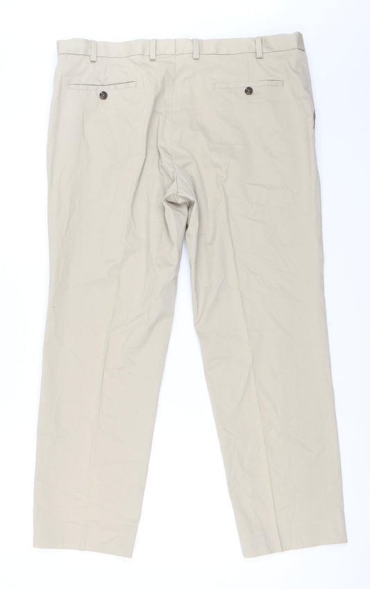 Womens UK Size 38 in Marks and Spencer Regular Fit Beige Trousers
