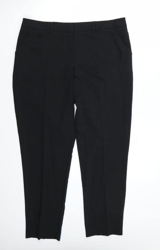 Womens UK Size 14 Dorothy Perkins Regular Fit Black Trousers