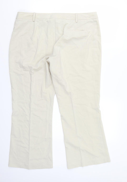 Marks and Spencer Womens Beige Trousers Size 18 L26 in