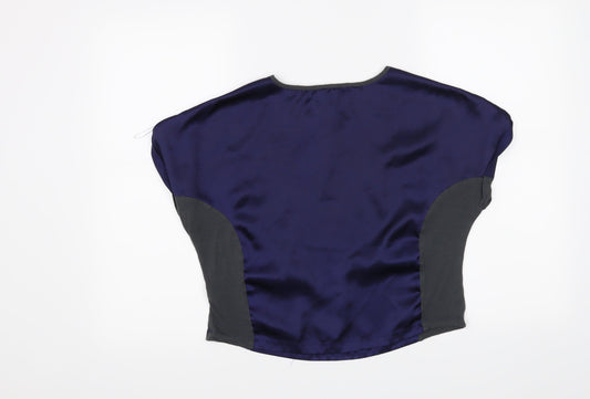 Womens UK Size S Silence + Noise Blue Basic Blouse