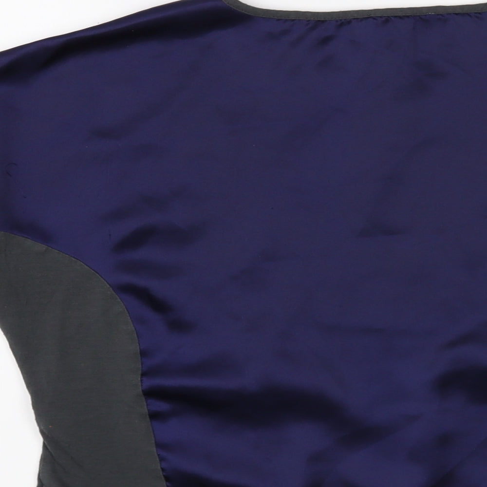 Womens UK Size S Silence + Noise Blue Basic Blouse