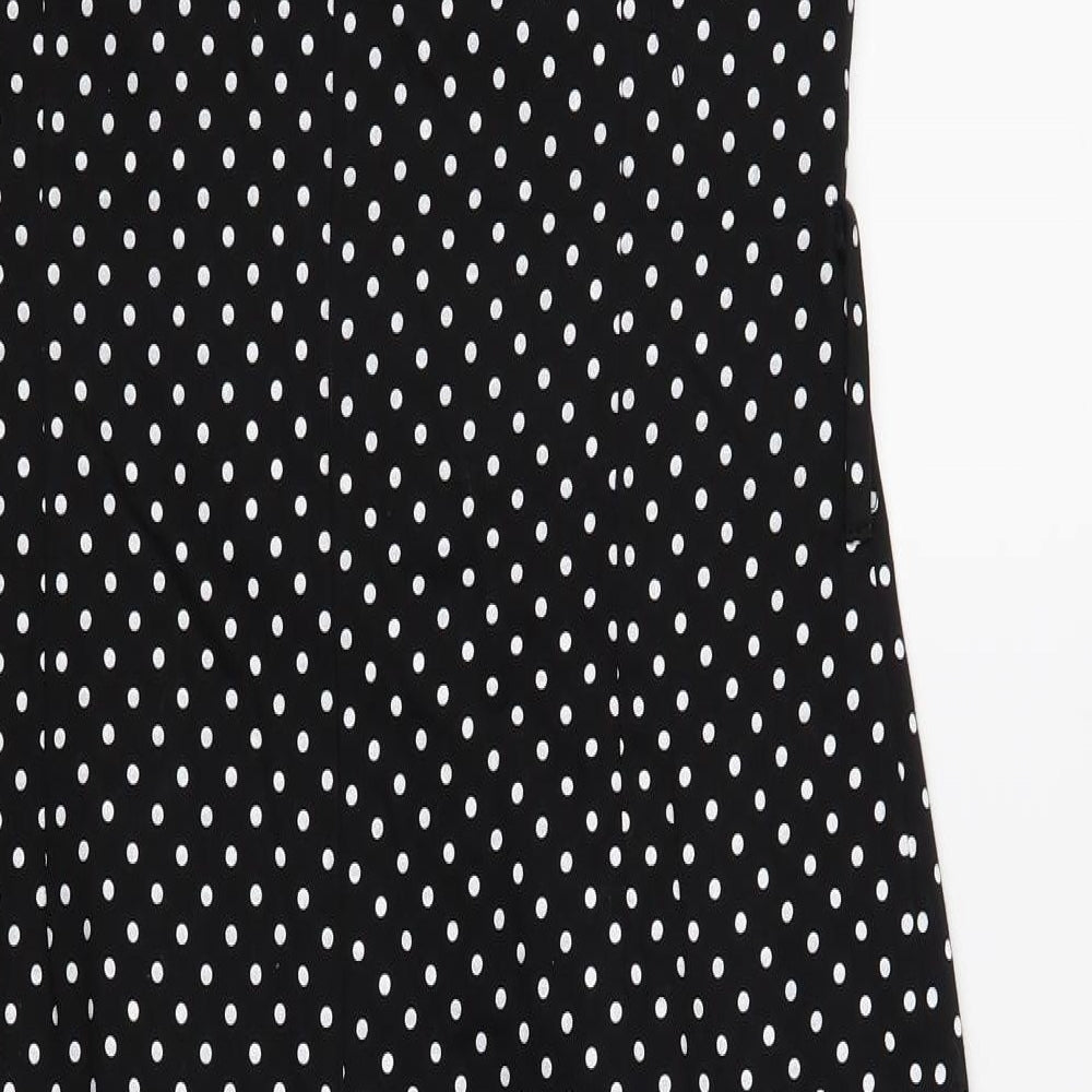 Evie Womens Black Polka Dot Shift Size 16