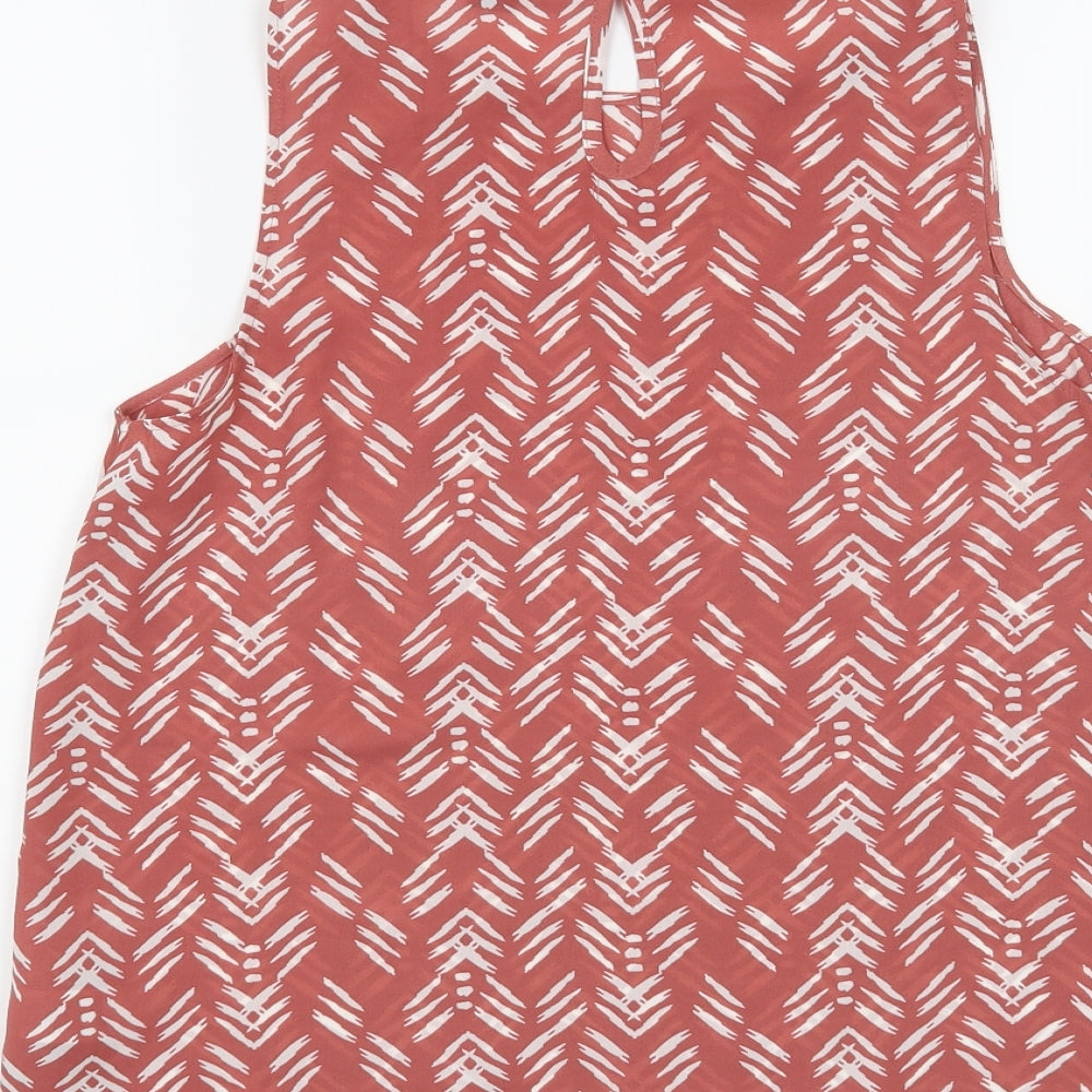 Primark Womens Pink Geometric Basic Blouse Size 12