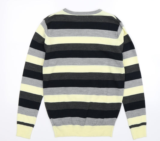 Cedar Wood State Mens Multicoloured Striped Knit Pullover Jumper Size XS