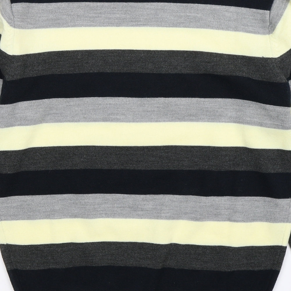 Cedar Wood State Mens Multicoloured Striped Knit Pullover Jumper Size XS