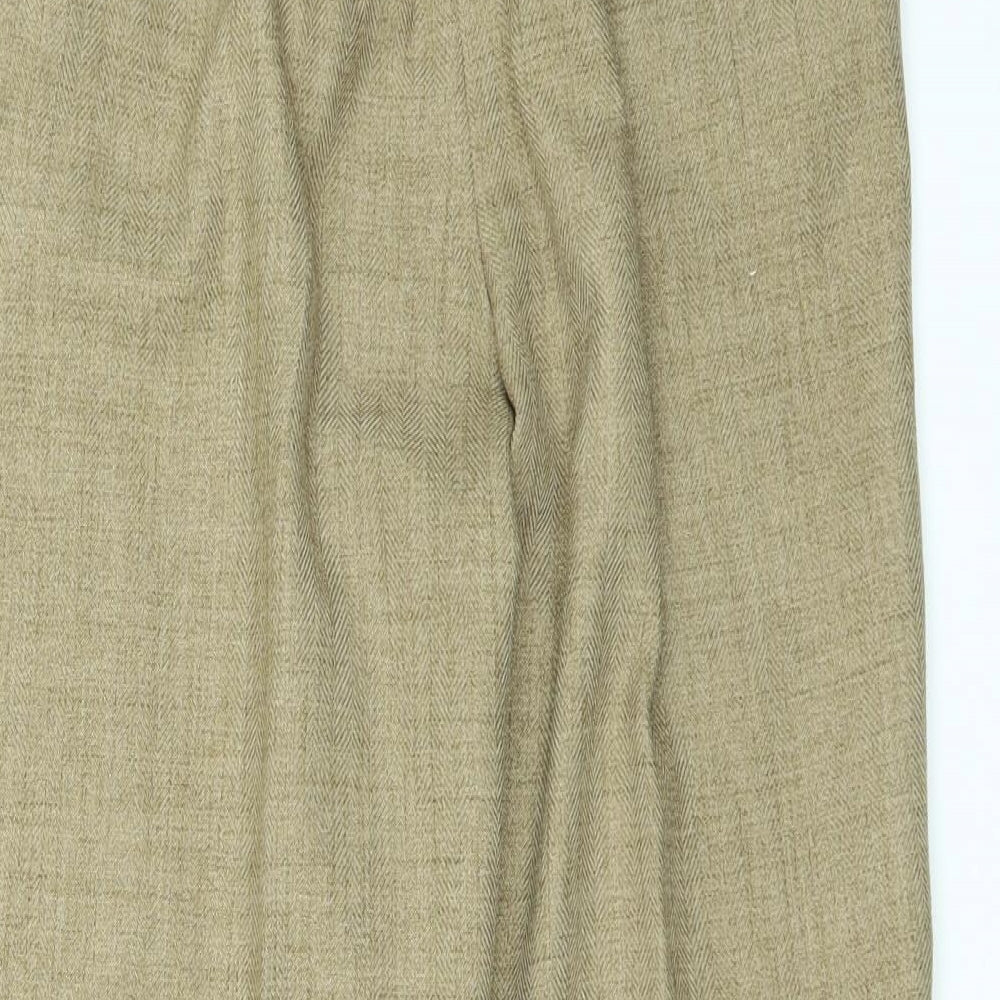 Womens UK Size 14 Classics Regular Fit Brown Trousers