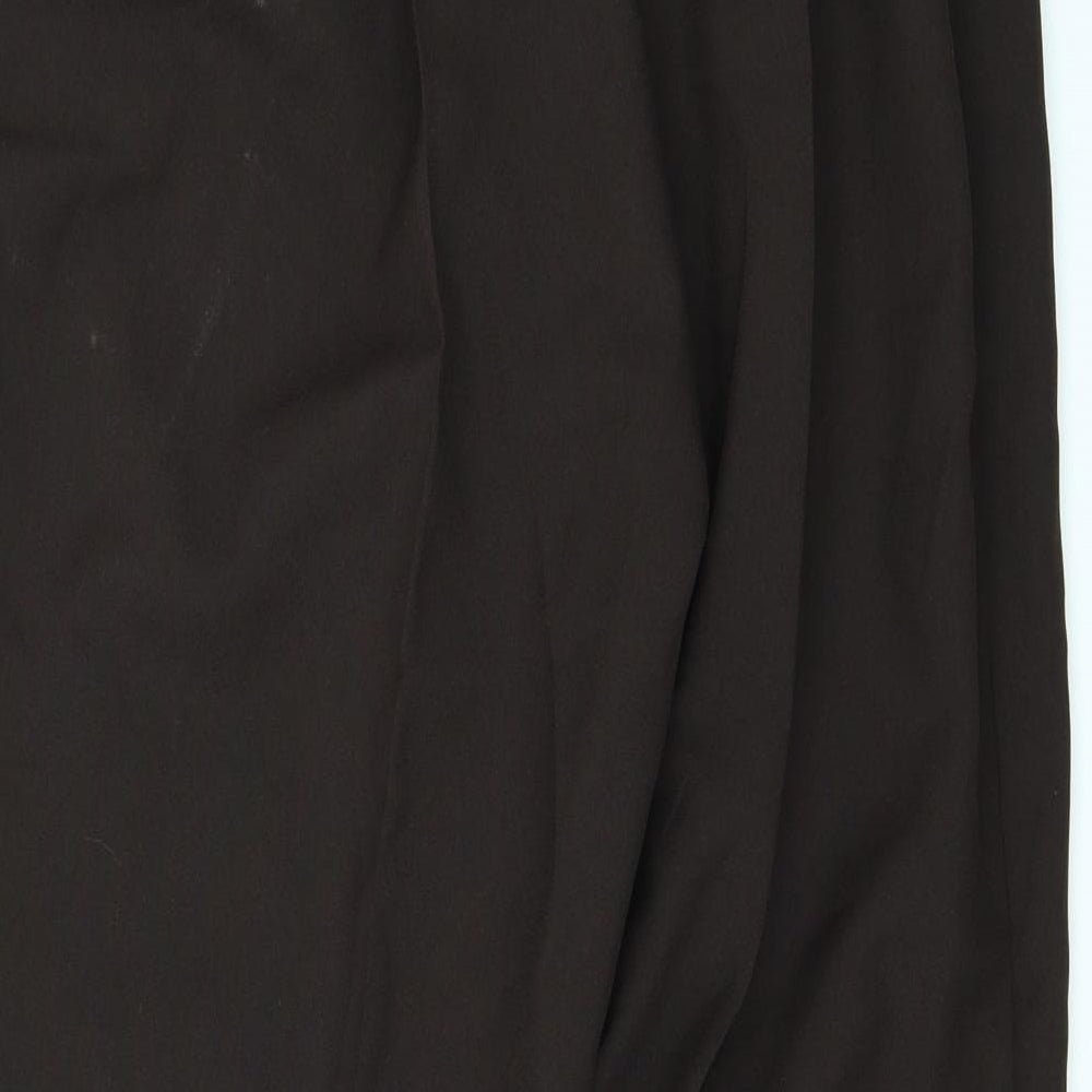 Womens UK Size 22 Preworn Regular Fit Brown Trousers
