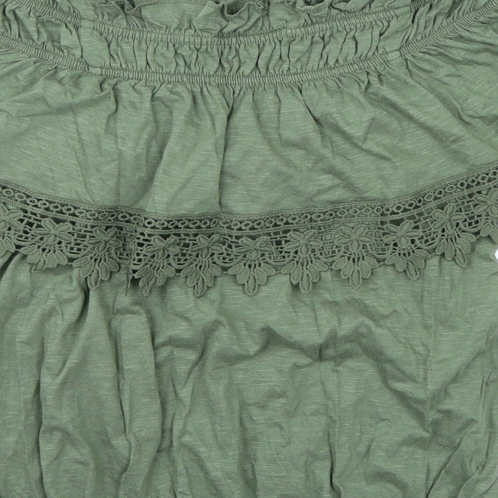 Womens UK Size 8 Miss Selfridge Green Basic T-Shirt