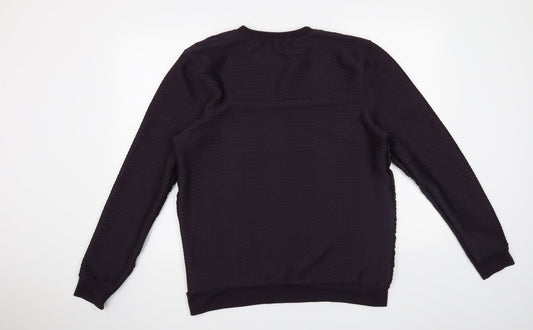 Topman Mens Purple Pullover Jumper Size M