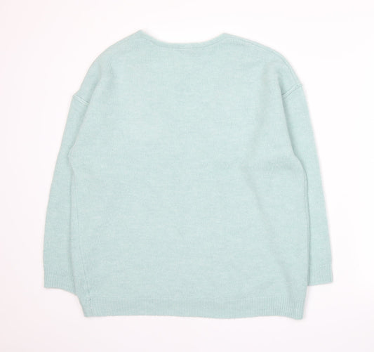 George Mens Blue Knit Pullover Jumper Size M