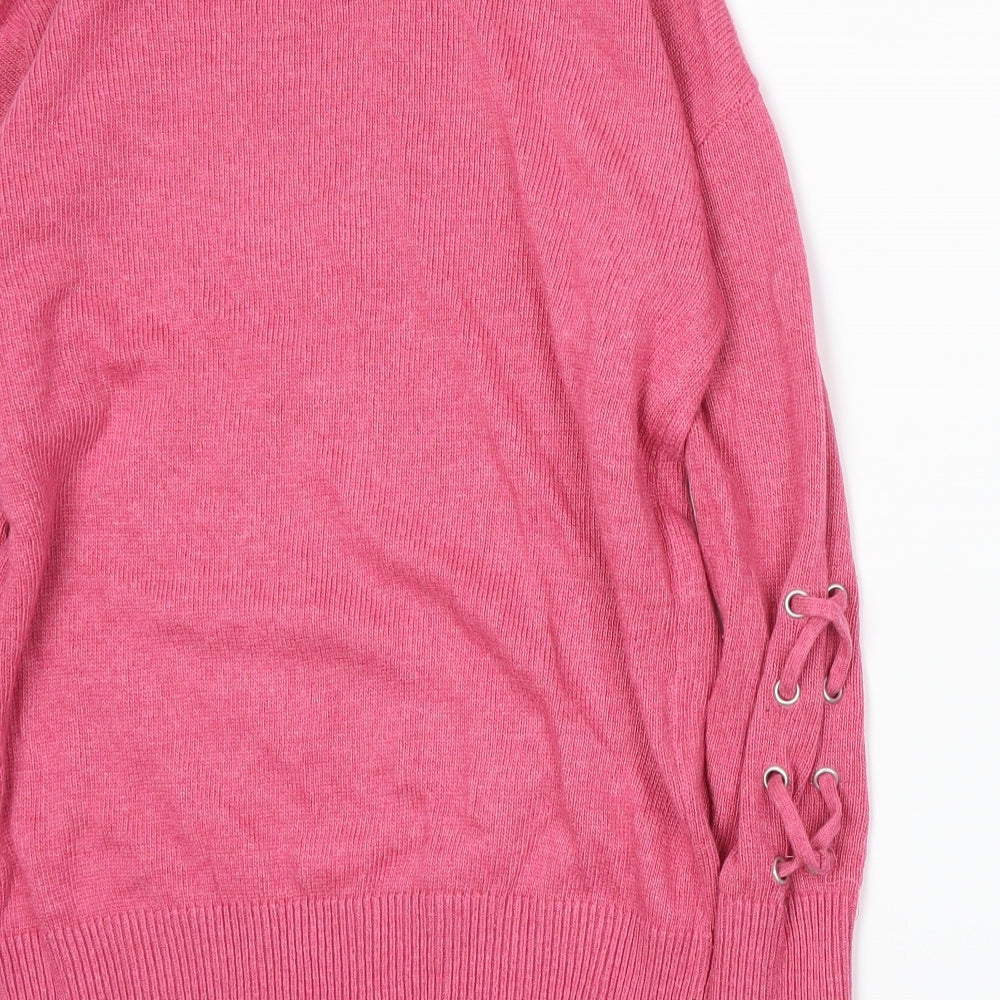 BHS Womens Pink Knit Pullover Jumper Size 10