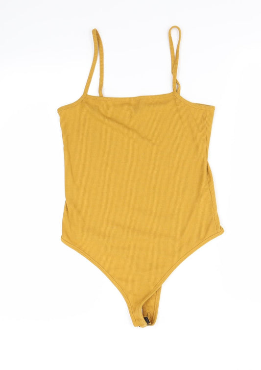 PRETTYLITTLETHING Womens Beige Bodysuit One-Piece Size 12