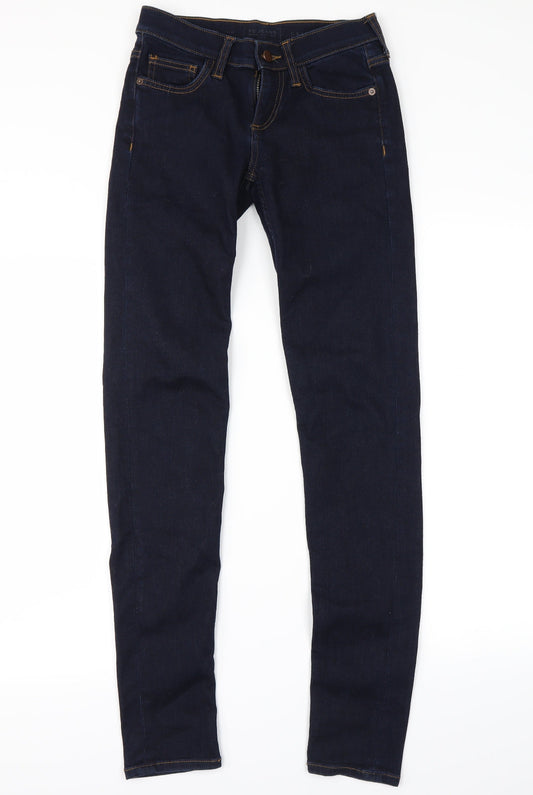 Womens UK Size 4 FC Jeans Regular Fit Skinny Blue Jeans