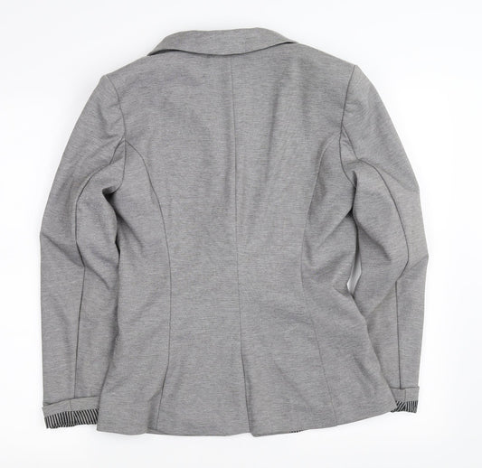 H&M Womens Grey Jacket Blazer Size 36
