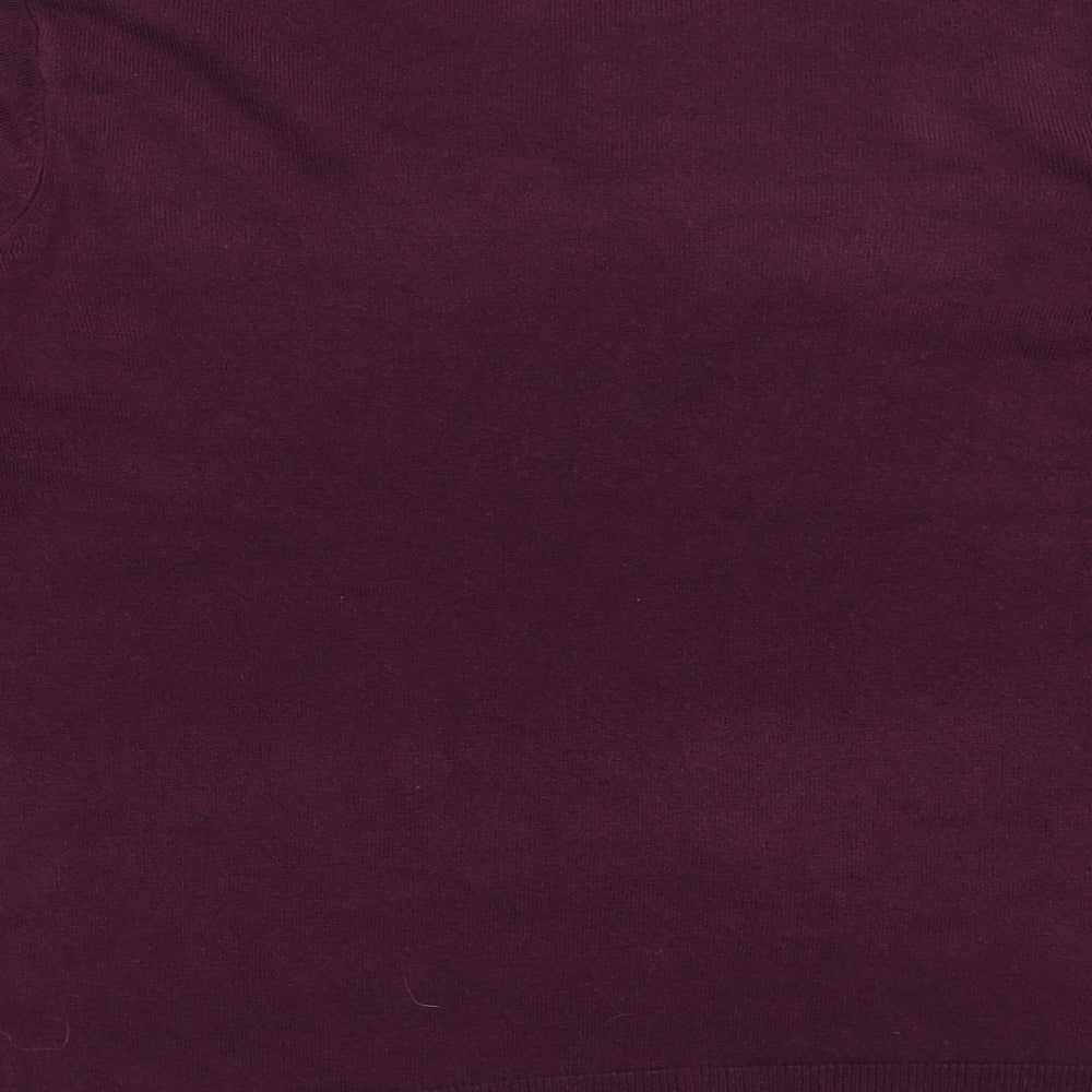 Vida Vi Womens Purple Henley Jumper Size S