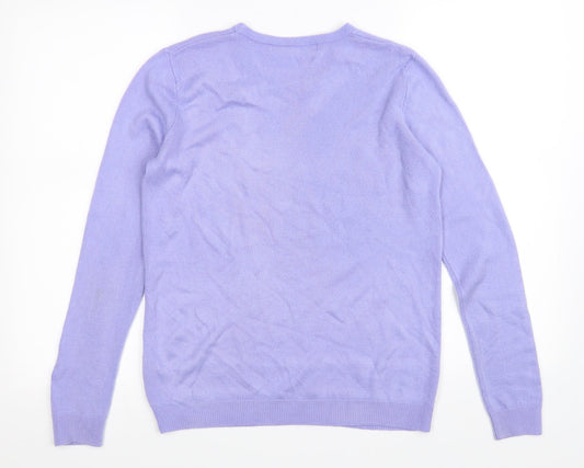 Vida Vi Womens Purple Pullover Jumper Size S