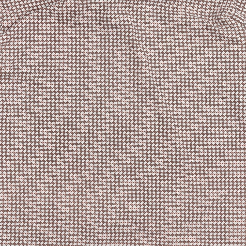 Womens UK Size 40 Preworn Brown Basic Button-Up