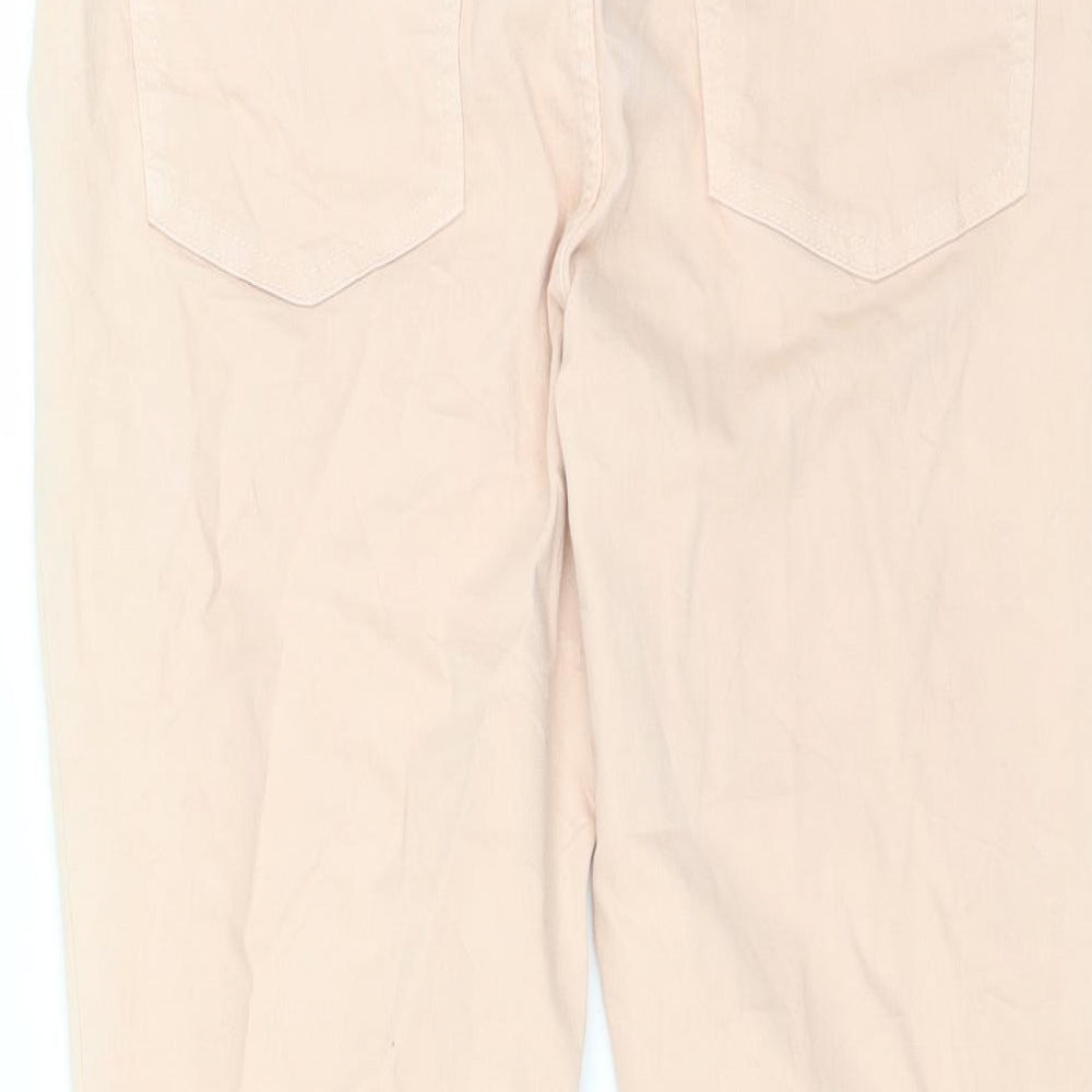 Womens UK Size 32 in Preworn Slim Fit Cropped Pink Jeans