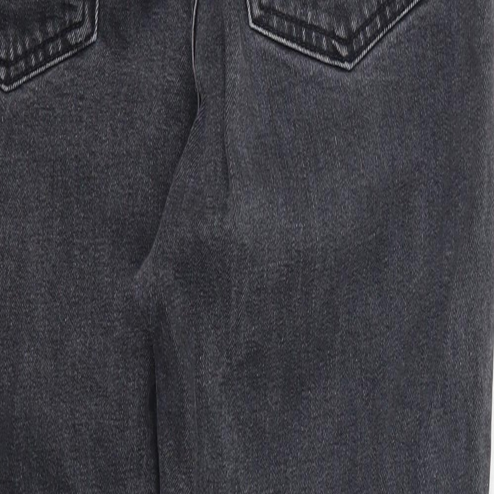 Topshop Womens Grey Denim Straight Jeans Size 26 in L24 in