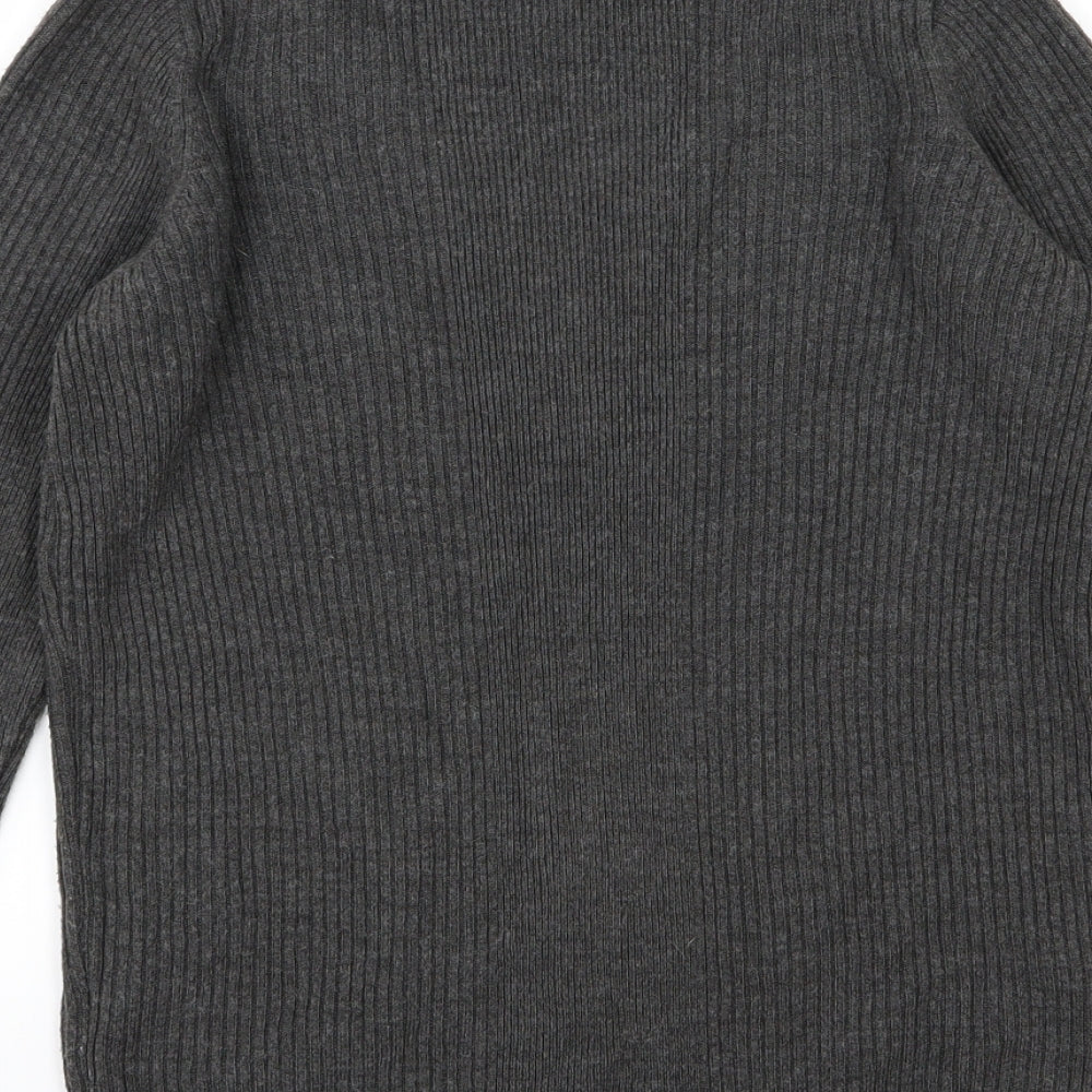 Marks & Spencer Womens Grey Knit Pullover Jumper Size 8