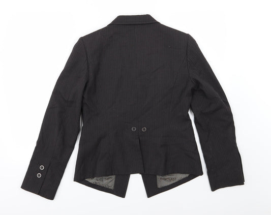 NEXT Womens Grey Striped  Jacket Suit Jacket Size 12