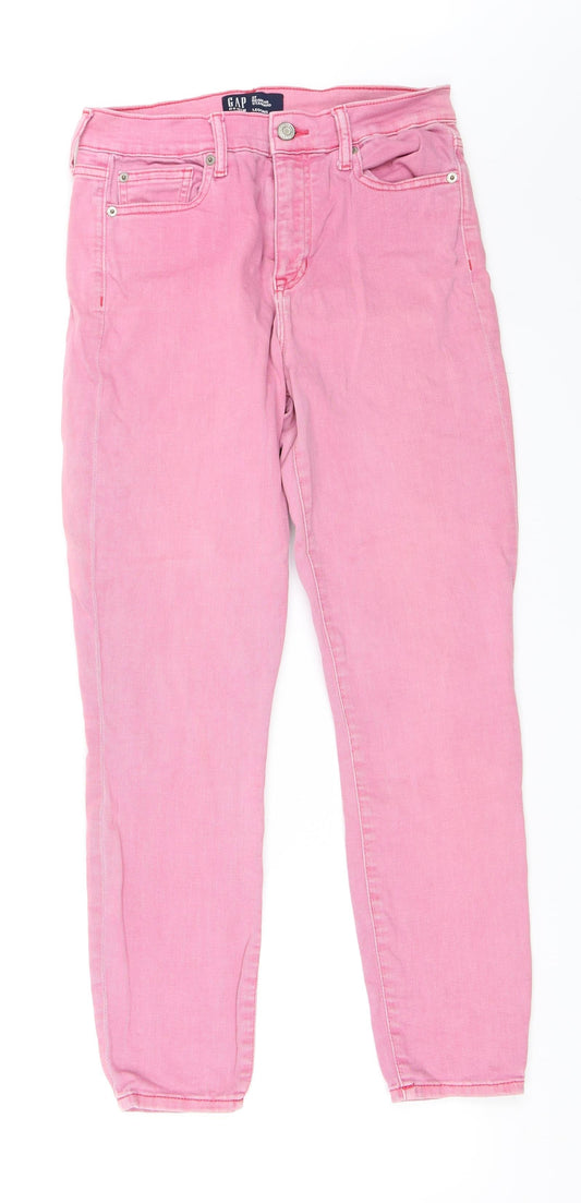 Womens UK Size 27 in Gap Regular Fit Skinny Pink Jeans