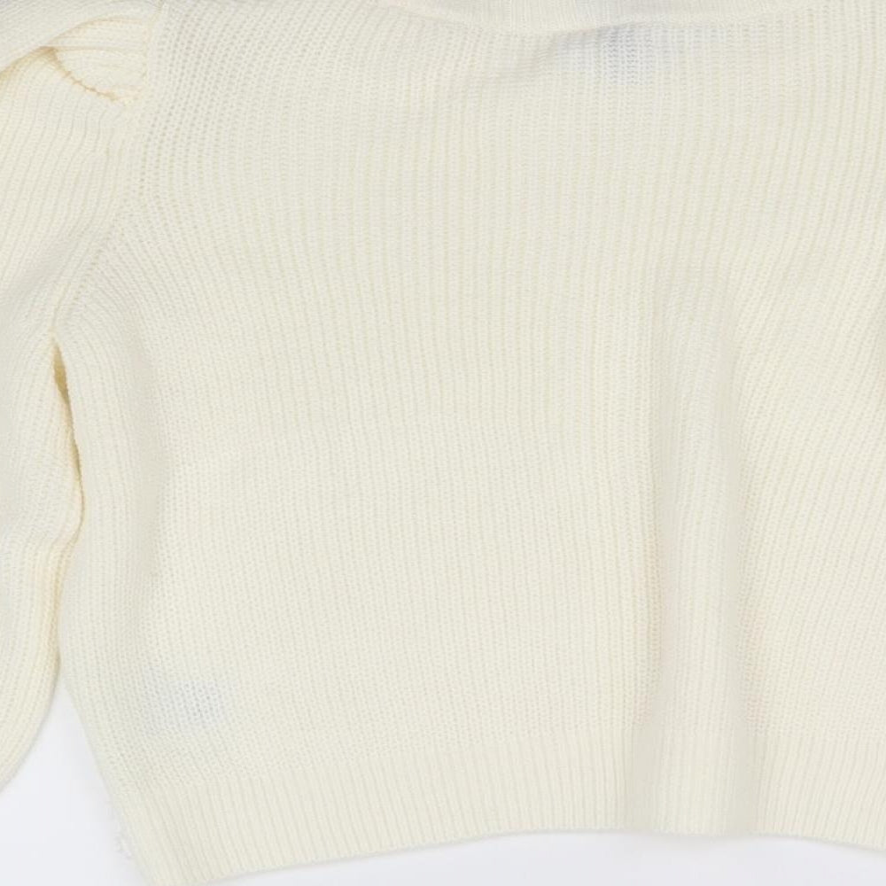 Divided Womens White Pullover Sweatshirt Size M