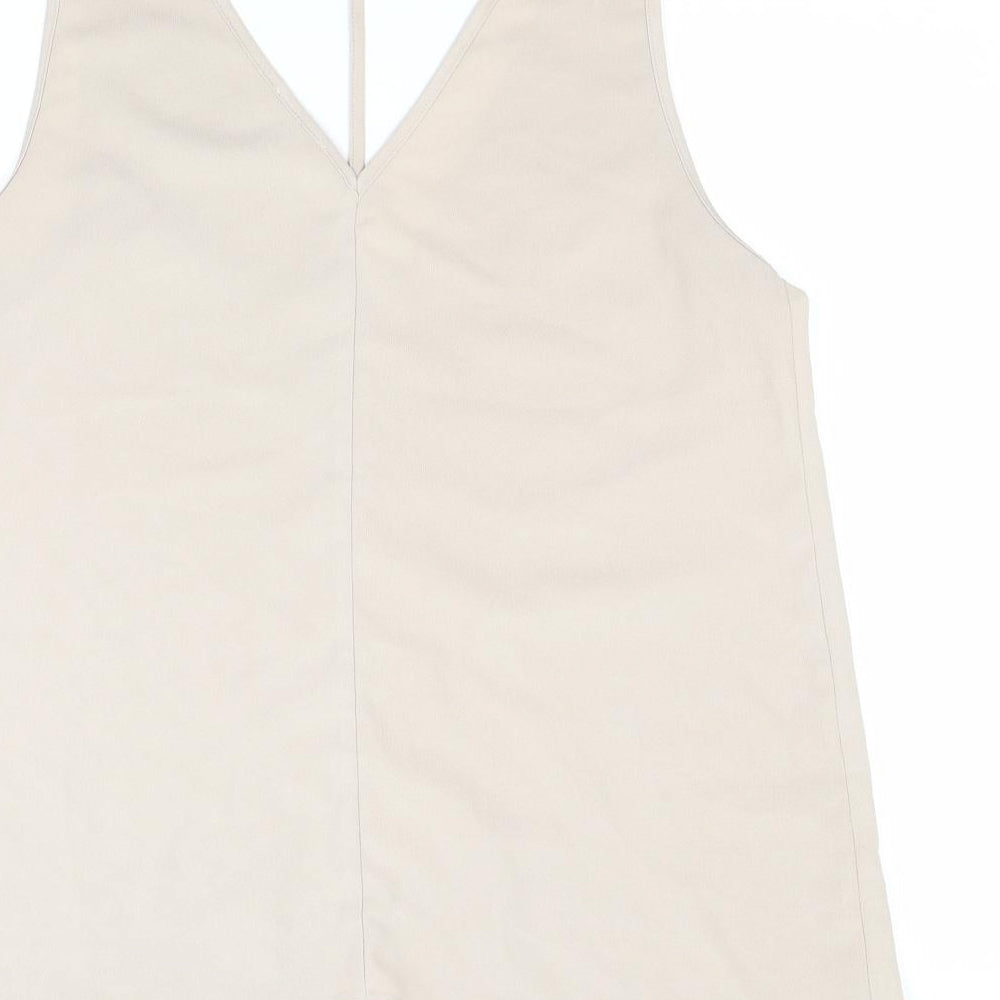 Womens UK Size 8 River Island Beige Basic Blouse