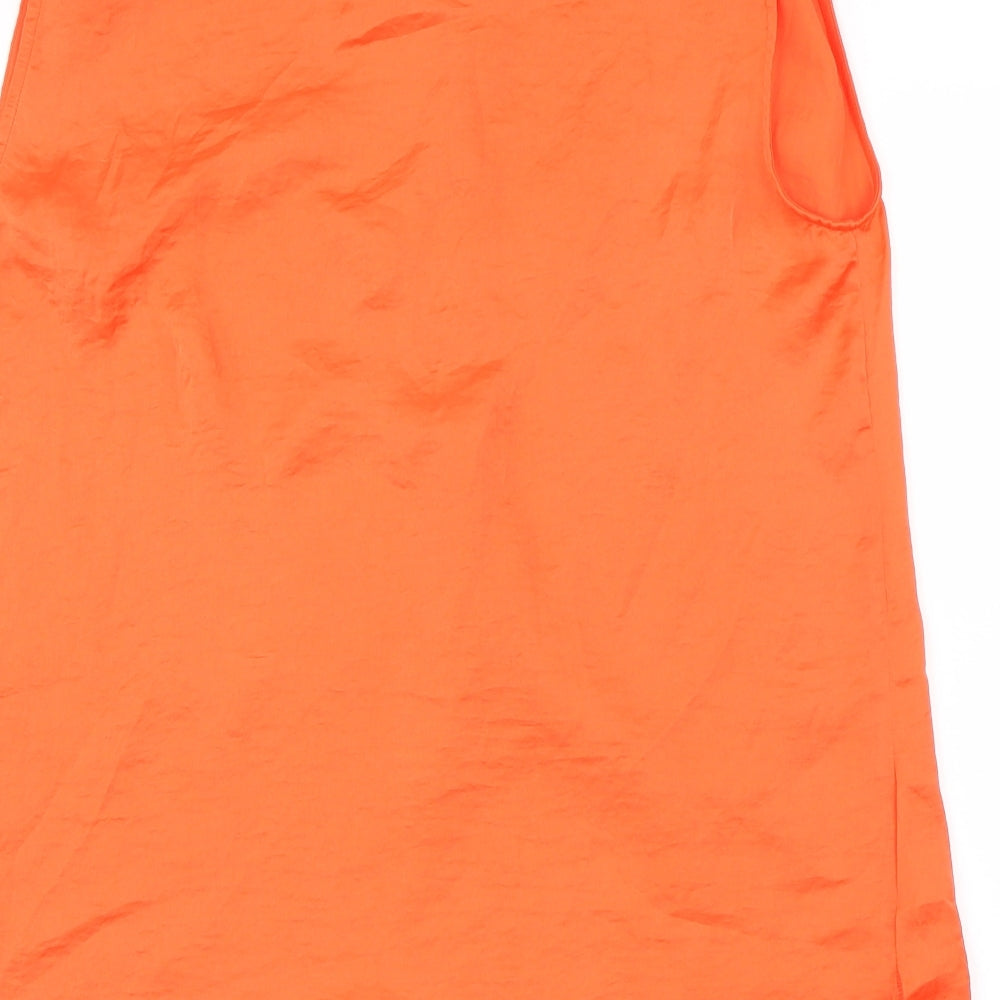 herry Womens Orange Basic Blouse Size 6