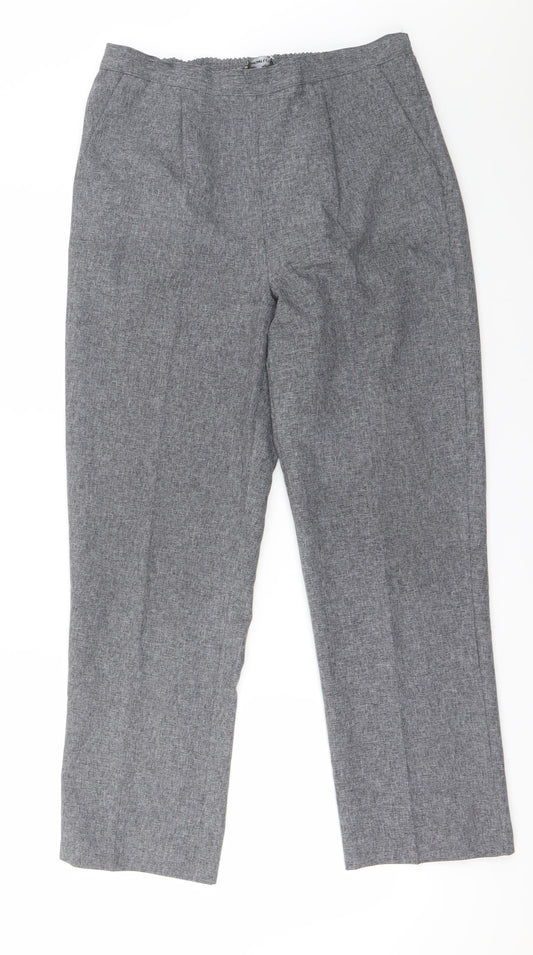Womens UK Size 10 Preworn Regular Fit Grey Trousers