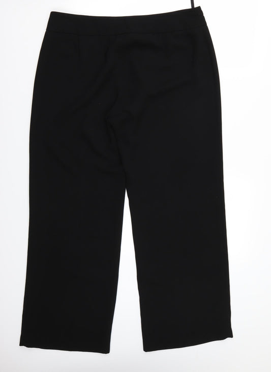 Womens UK Size 16 Marks and Spencer Regular Fit Black Trousers