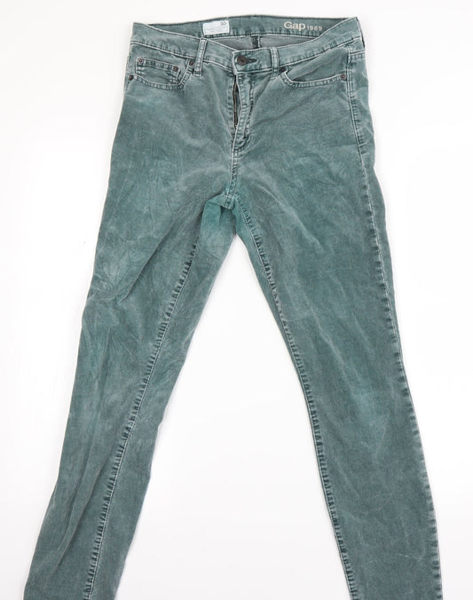 Womens UK Size 30 Gap Regular Fit Straight Green Jeans