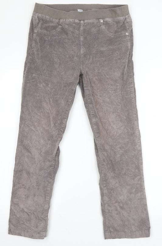 Womens UK Size 12 Cotton Traders Regular Fit Grey Trousers