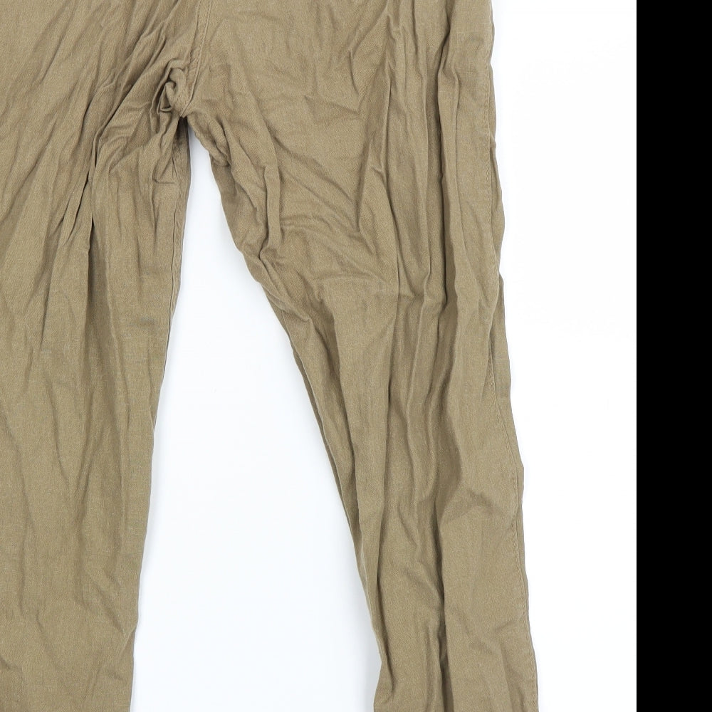 Marks and Spencer Mens Beige Chino Trousers Size 32 L25 in