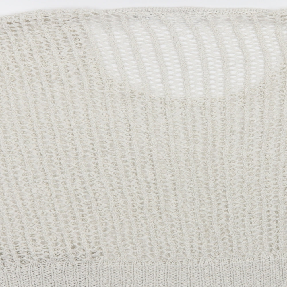 New Look Womens White Pullover Jumper Size 10