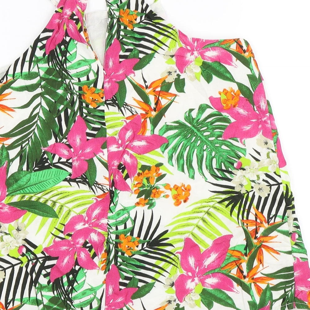 Miss E-vie Girls Multicoloured Floral Camisole Tank Size 12 Years