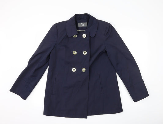 Womens UK Size 10 BHS Blue Overcoat