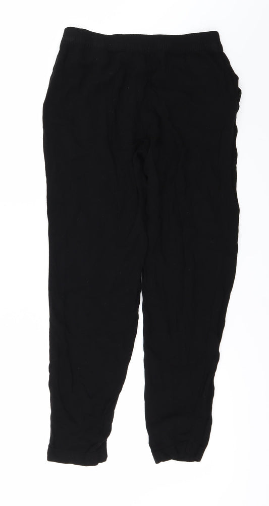 Womens UK Size 8 H&M Regular Fit Black Trousers