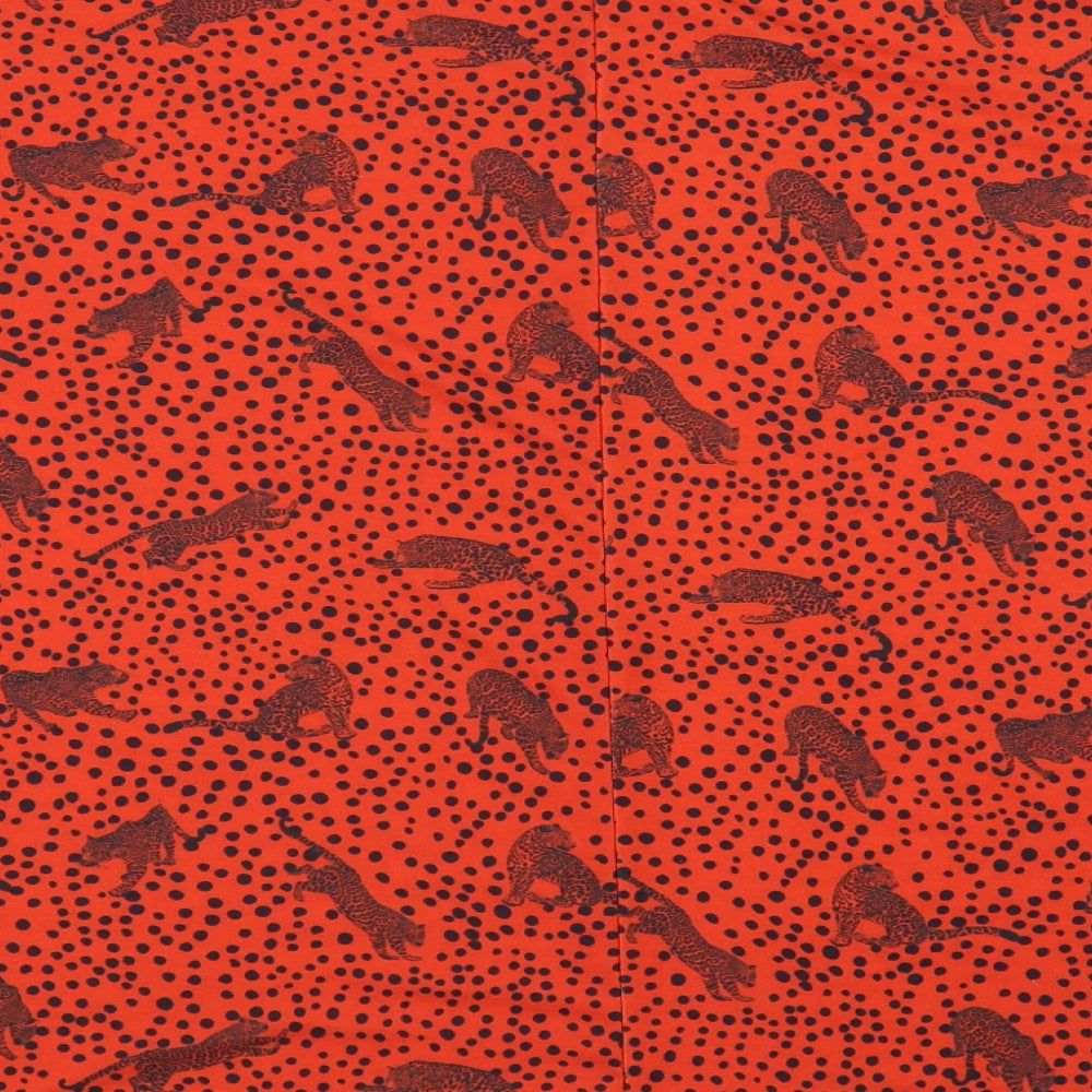 ASOS Womens Red Animal Print Slip Dress Size 10 - Relaxed