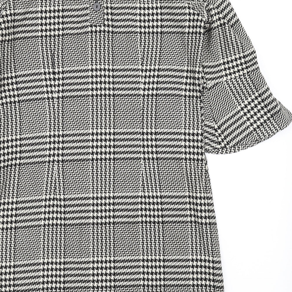 H&M Womens Black Gingham Bodycon Size 38