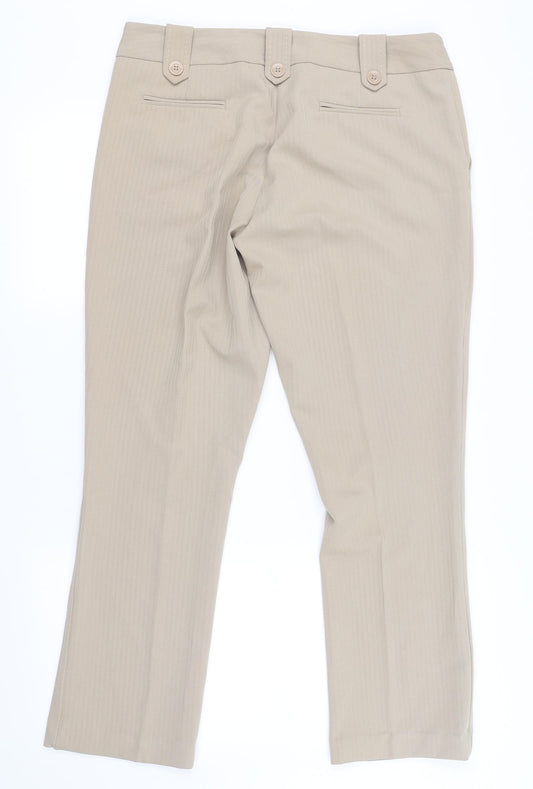 Womens UK Size 34 in South Regular Fit Beige Trousers